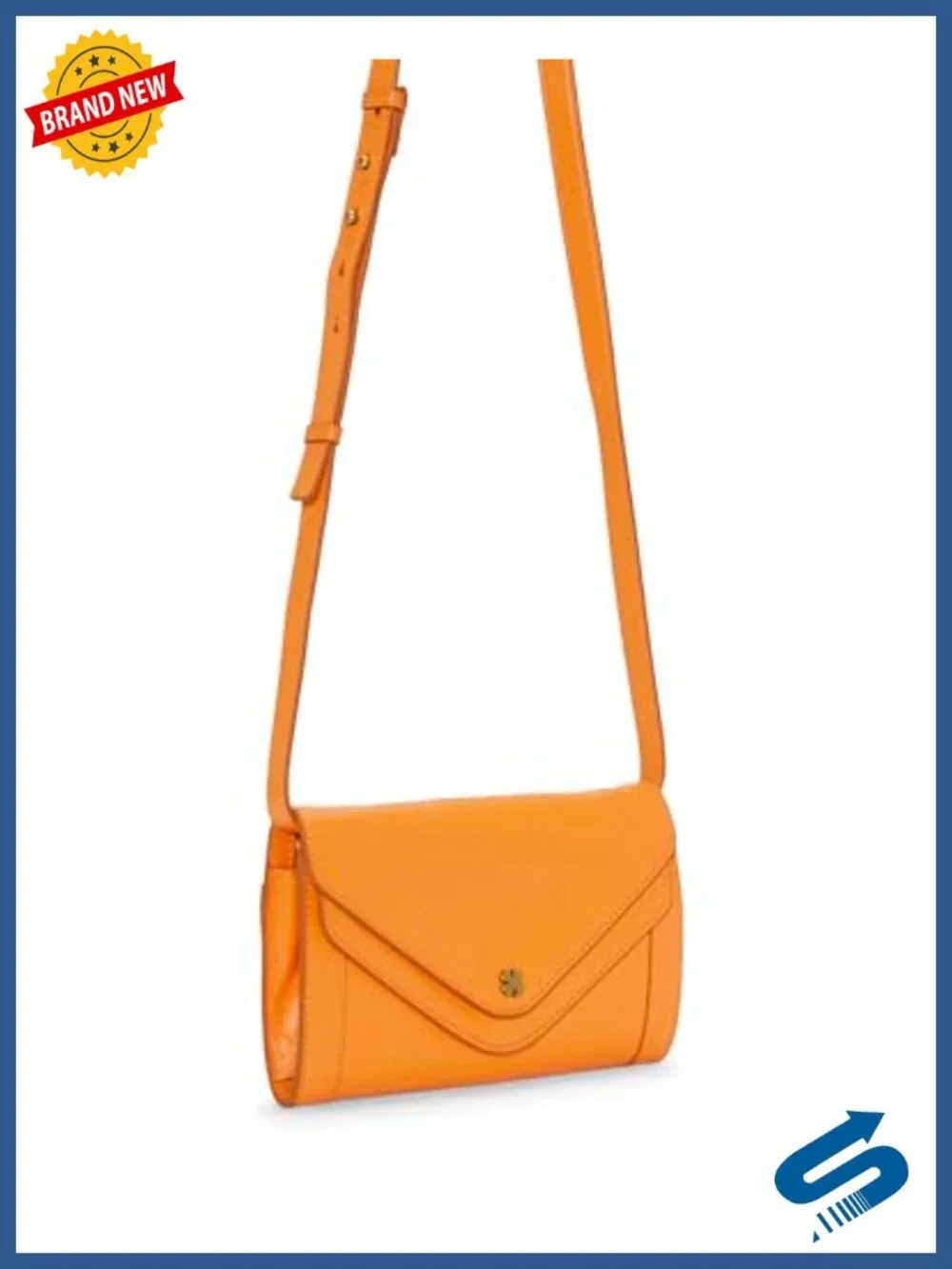 100% Leather Crossbody Satchel Purse with Flap Magnetic Closure